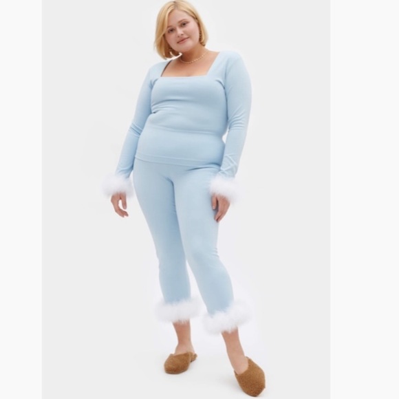 SLEEPER THE WEEKEND CHIC SET WITH LEGGINGS IN BLUE NEW XL - Picture 5 of 7